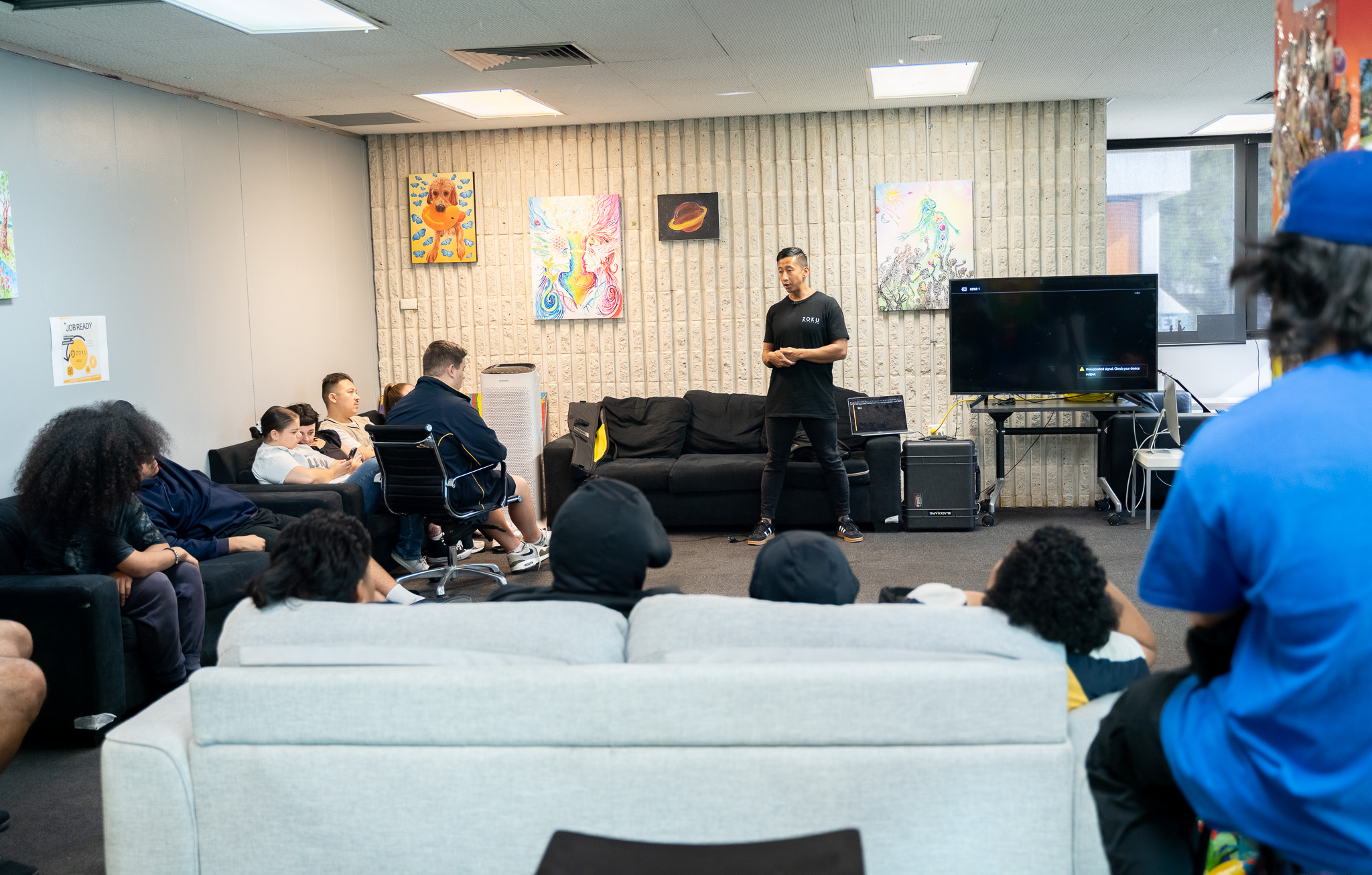 Zoku Creative founder presenting to youth workshop